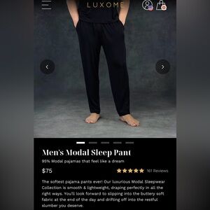 NWT Men’s black modal sleep pant